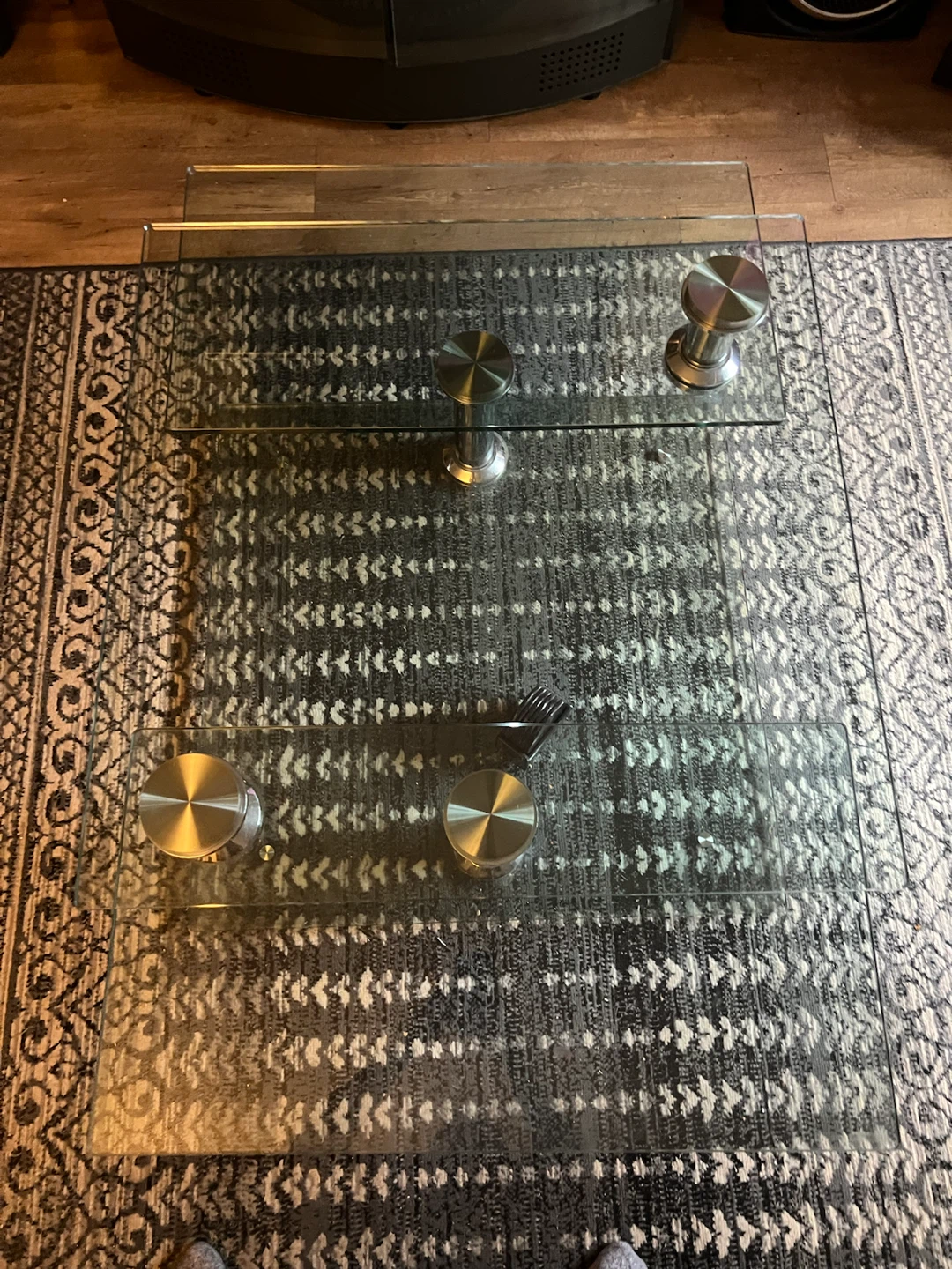 Modern tiered glass coffee table - photo 4