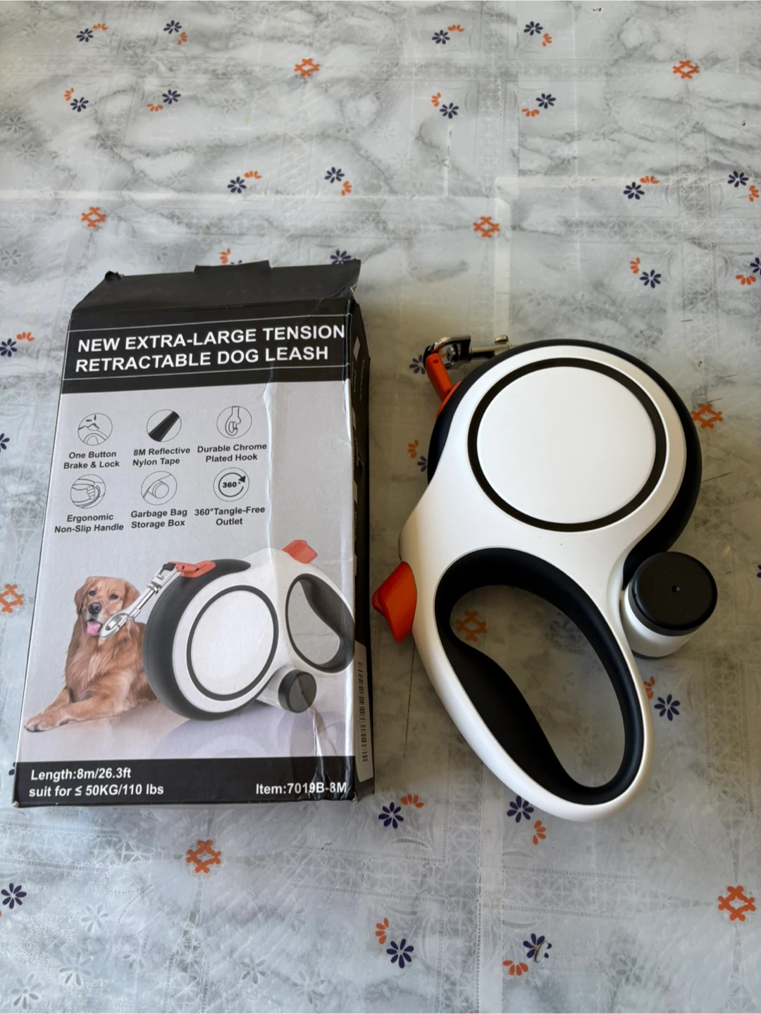 Extra-Large Retractable Dog Leash 8m