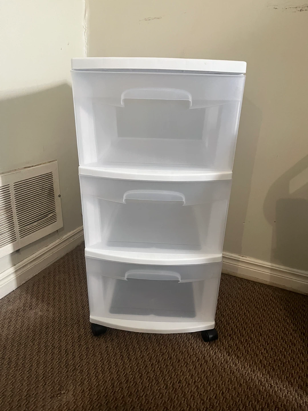 Sterilite 3-Drawer Rolling Cart