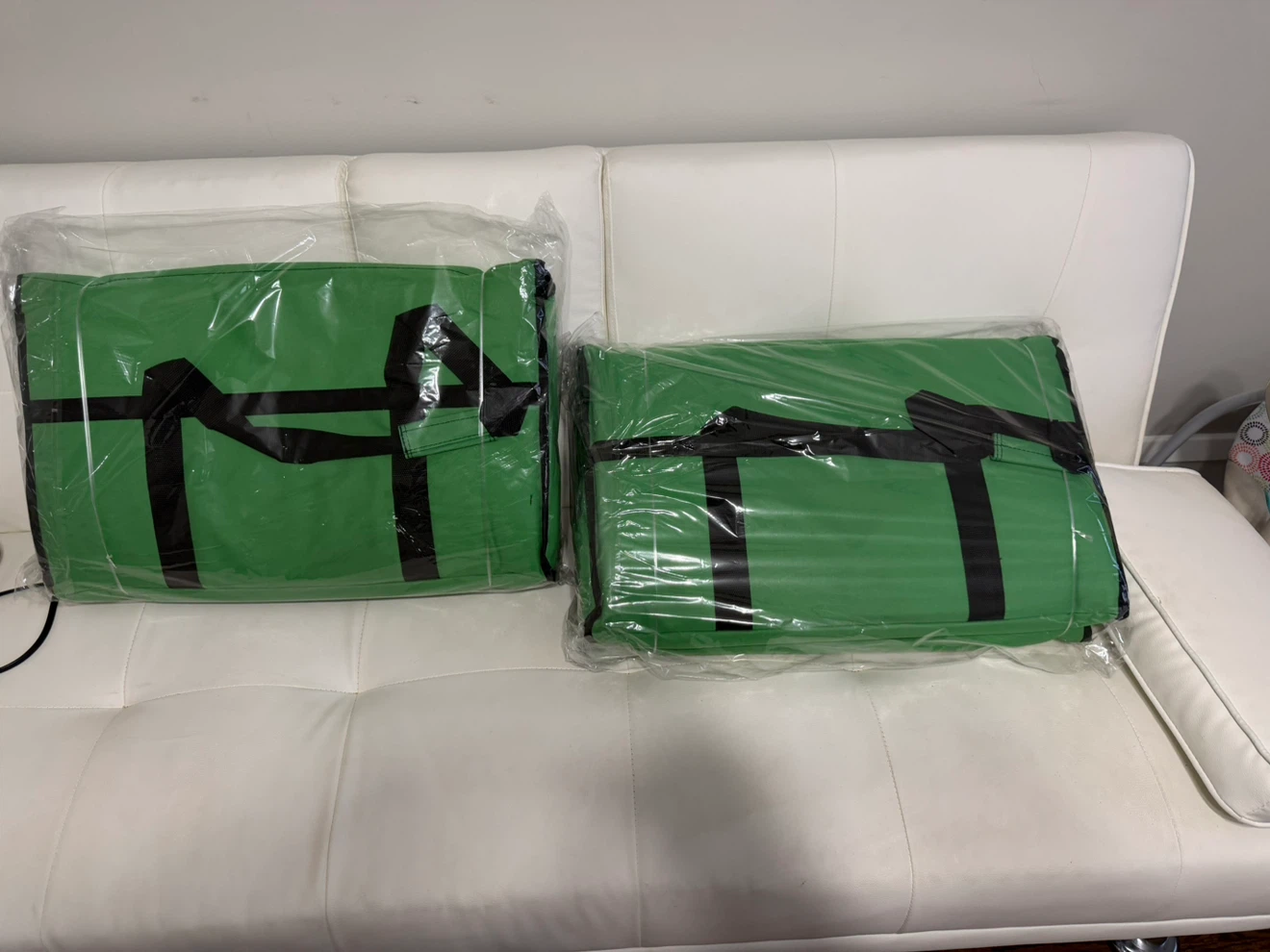 Set of Two Green Delivery Bags