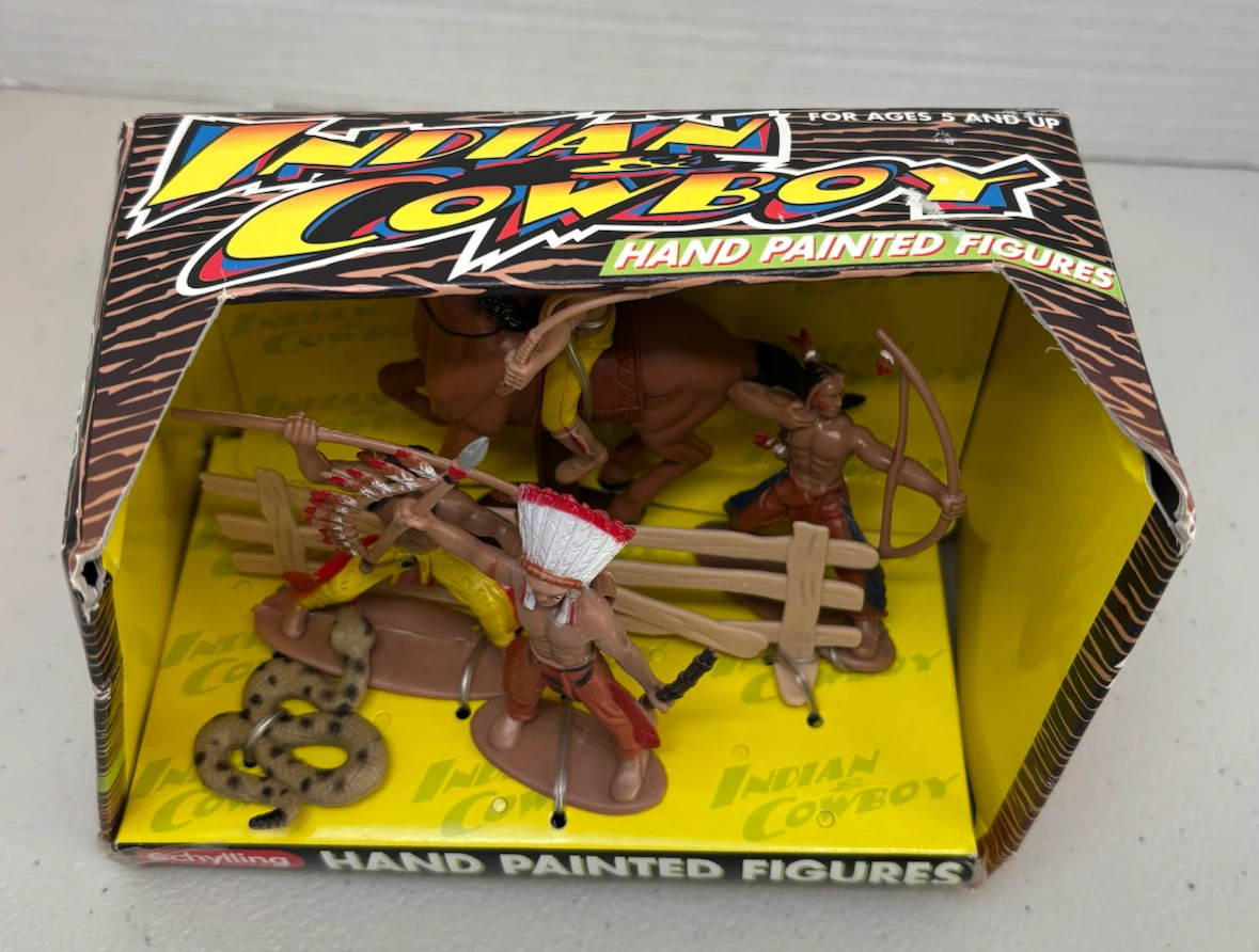 Schylling Indian & Cowboy Hand Painted Figures Set - photo 2