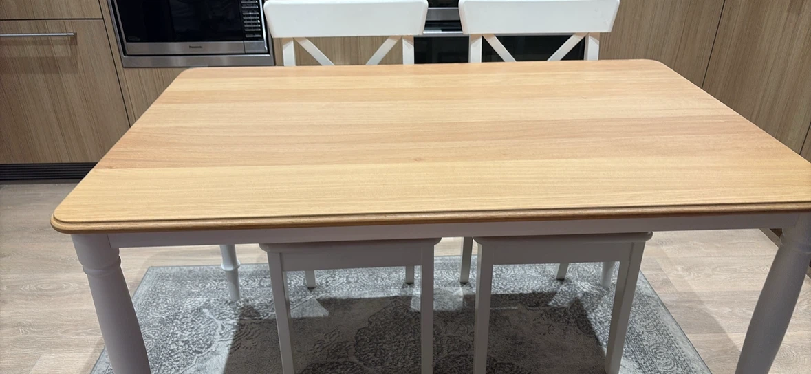 Modern Oak & White Dining Set – Table, Bench + 2 Chairs - photo 2