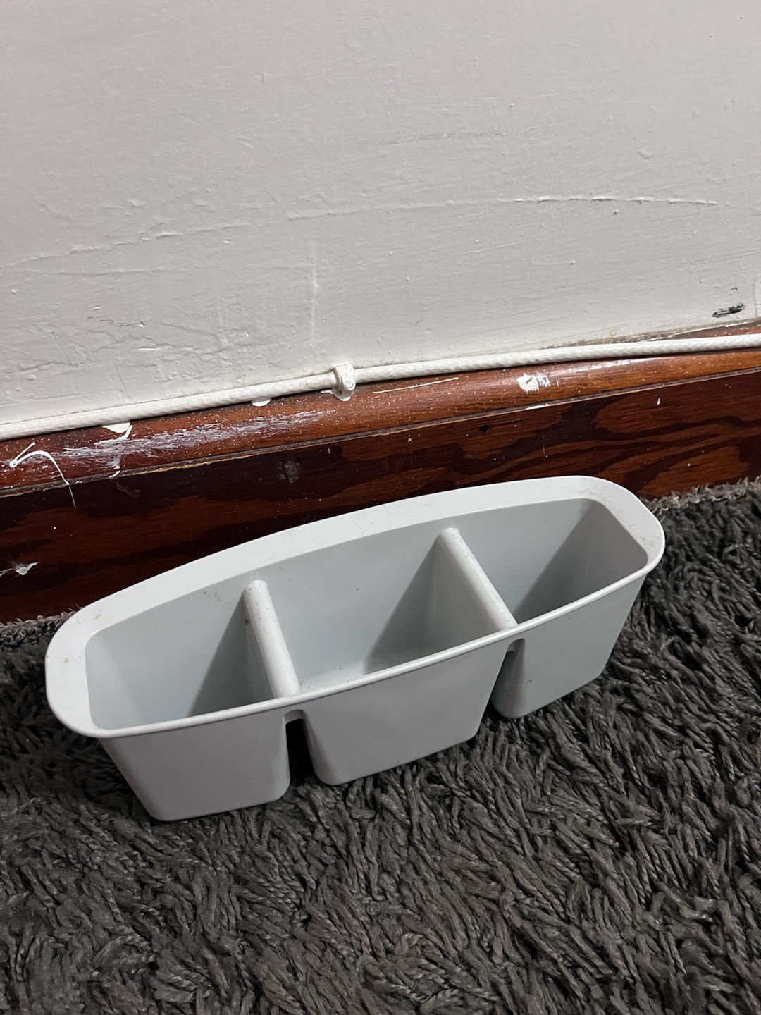 White Plastic Utensil Organizer Tray