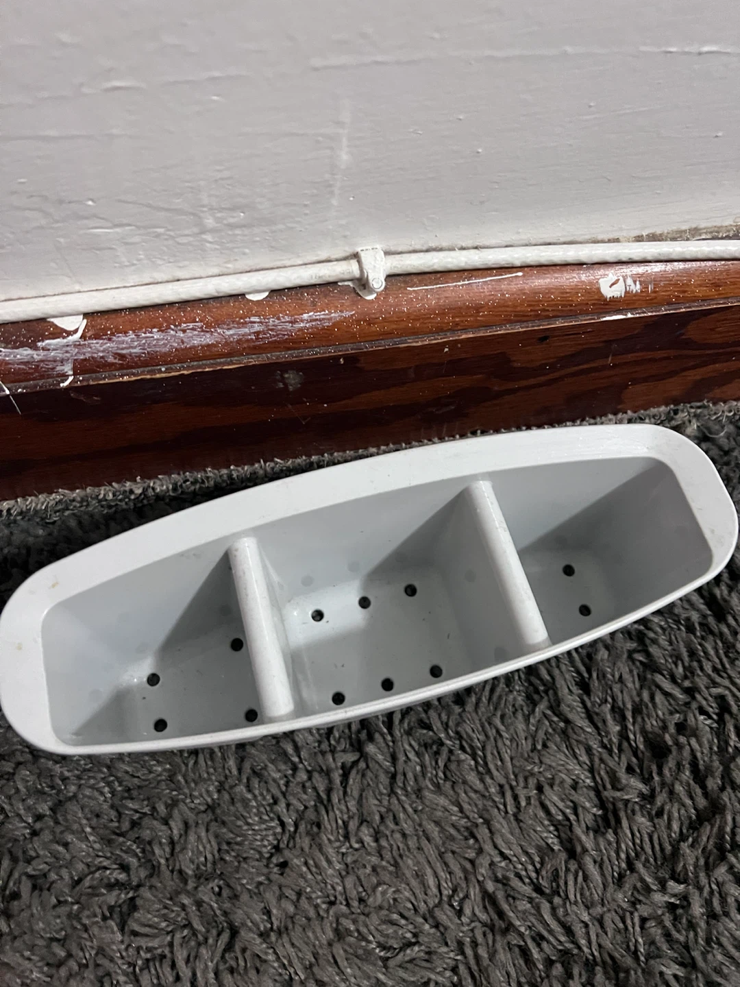 White Plastic Utensil Organizer Tray - photo 2