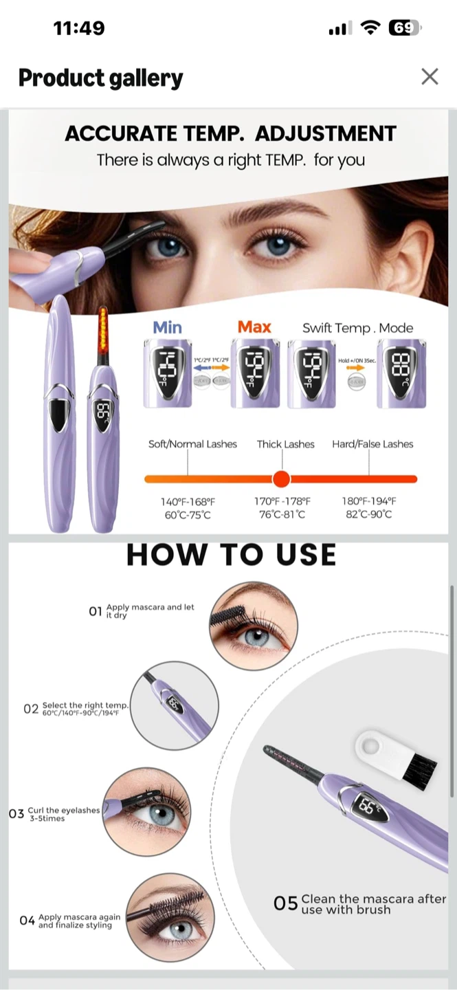 Updated Heated Eyelash Curler