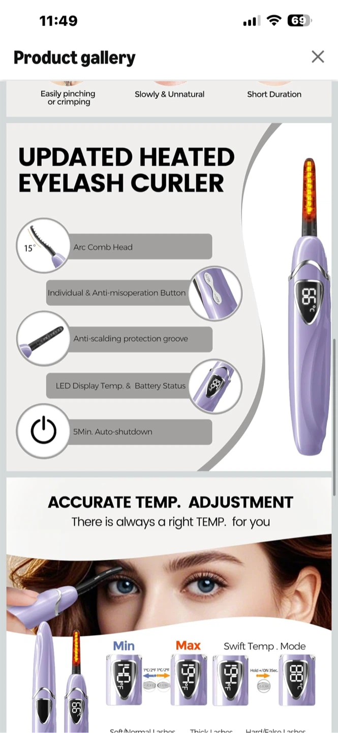 Updated Heated Eyelash Curler - photo 2
