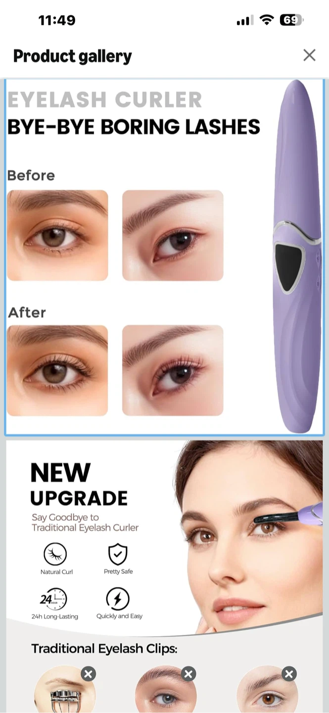 Updated Heated Eyelash Curler - photo 3