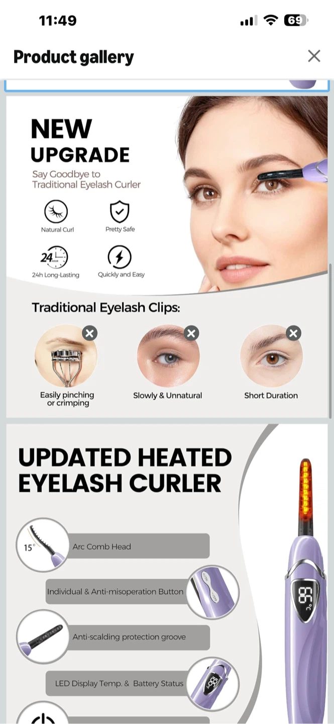 Updated Heated Eyelash Curler - photo 4