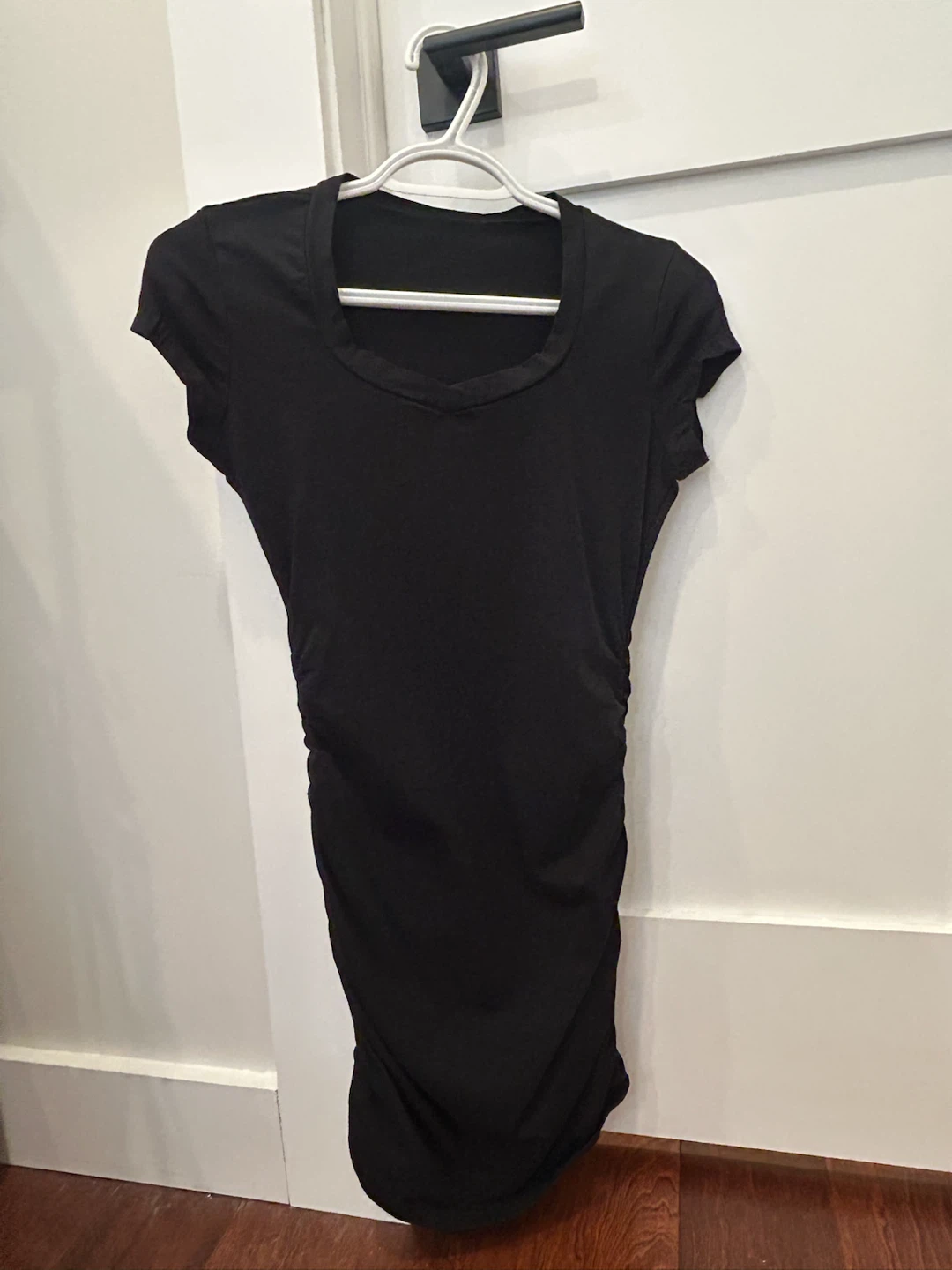 Black Ruched Bodycon Dress