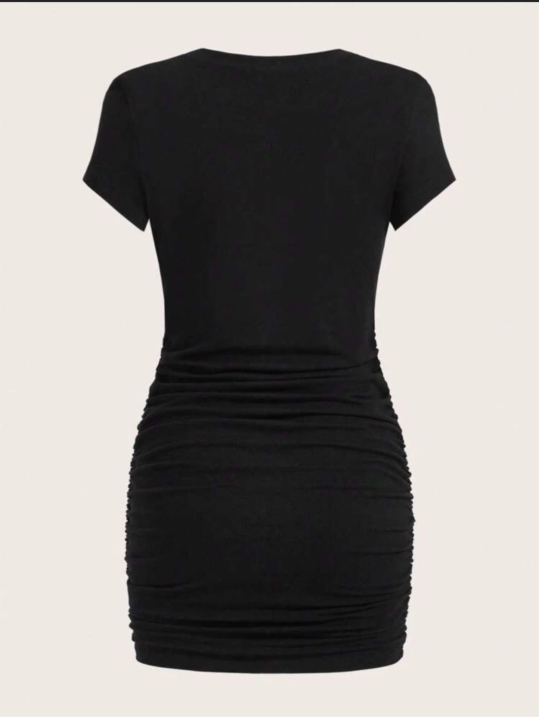Black Ruched Bodycon Dress - photo 4