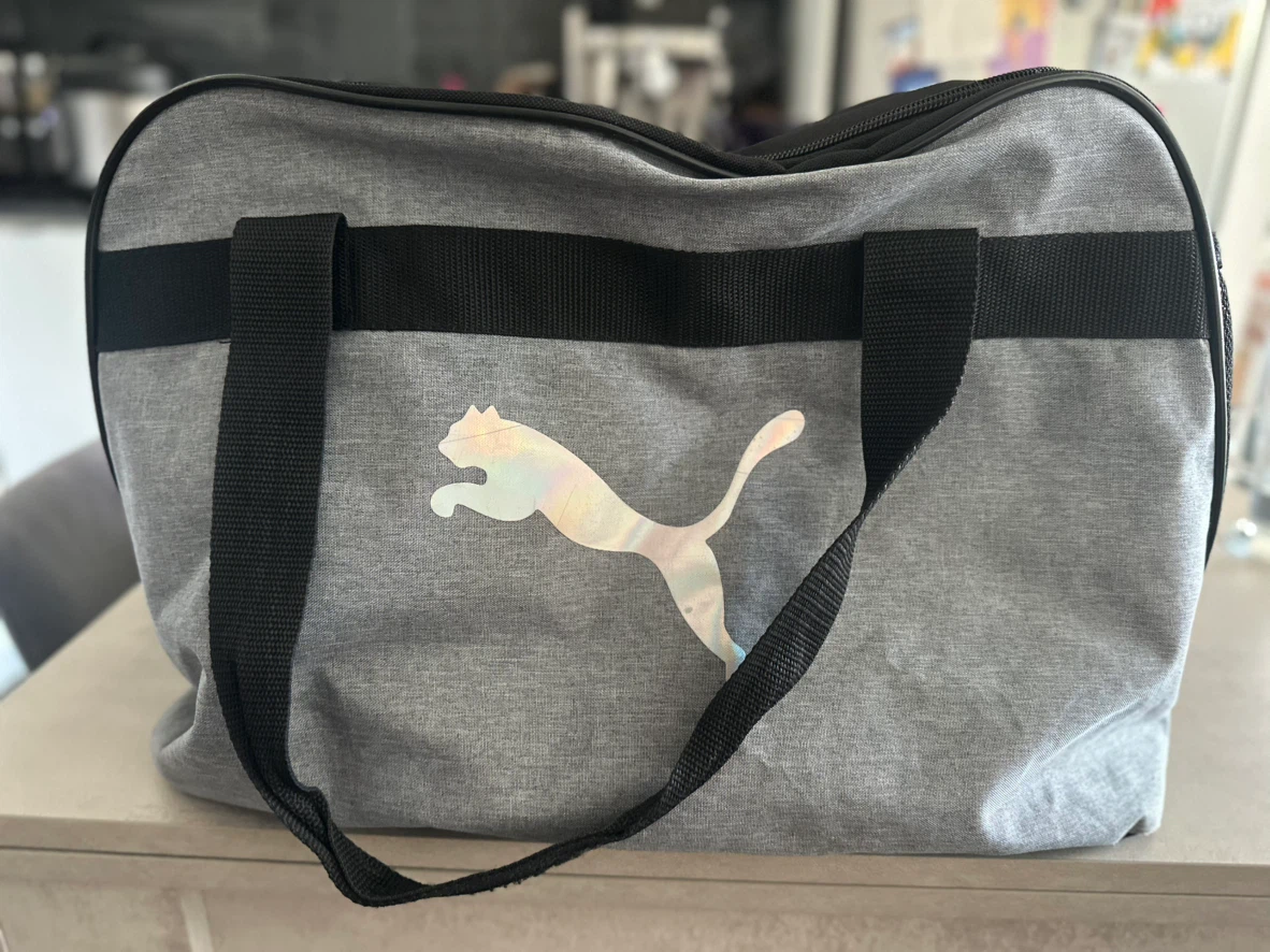Puma grey duffel bag
