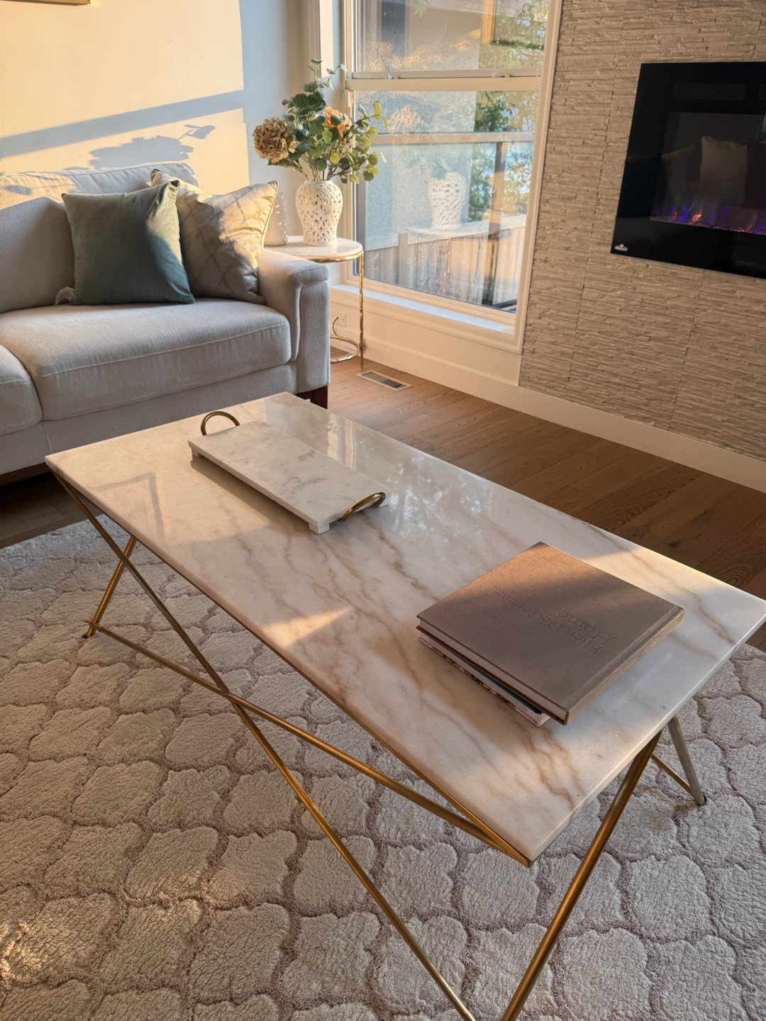 Marble and Gold Coffee Table