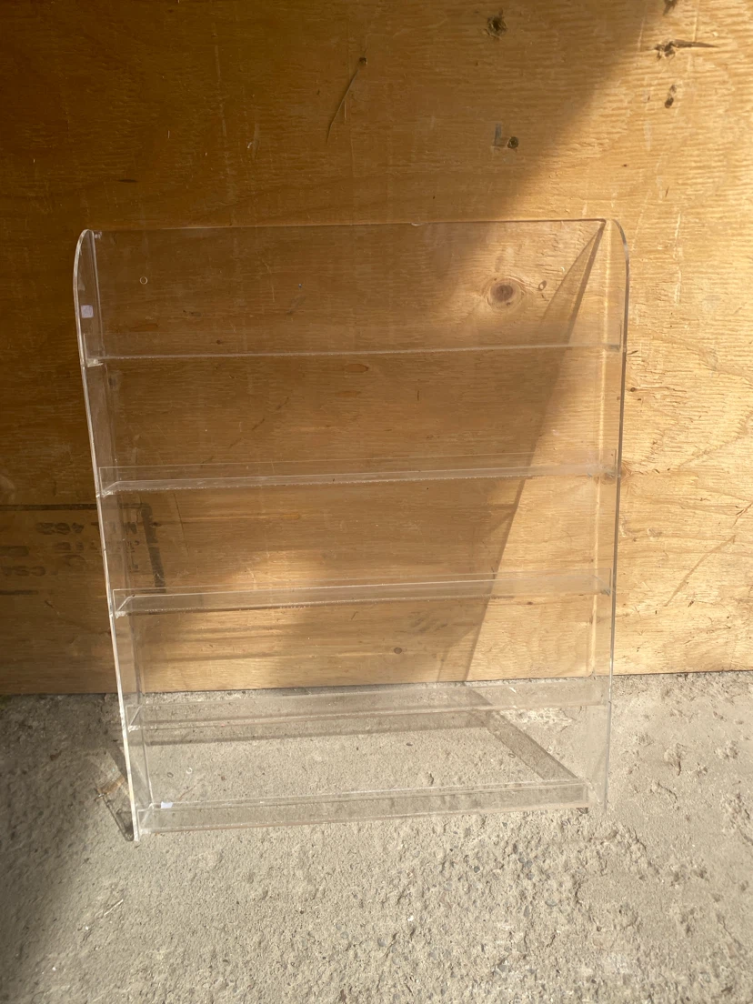 Clear Acrylic 4-Tier Wall Mount Display Shelf
