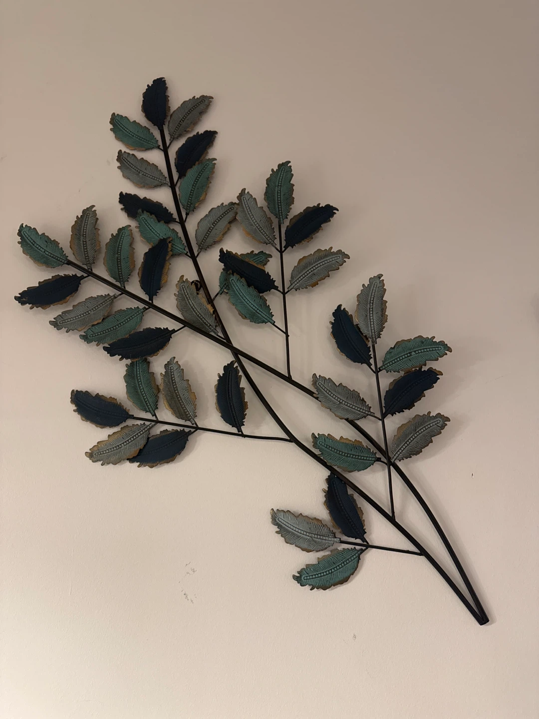 Set of 2 Metal Leaf Wall Art Pieces - photo 2
