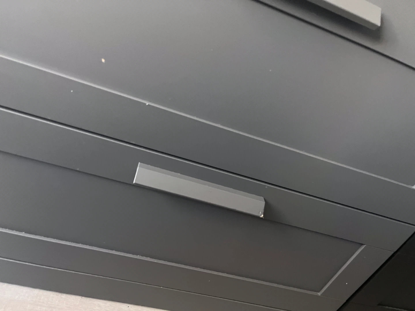 IKEA BRIMNES 3-Drawer Chest, Gray/Frosted Glass - photo 3