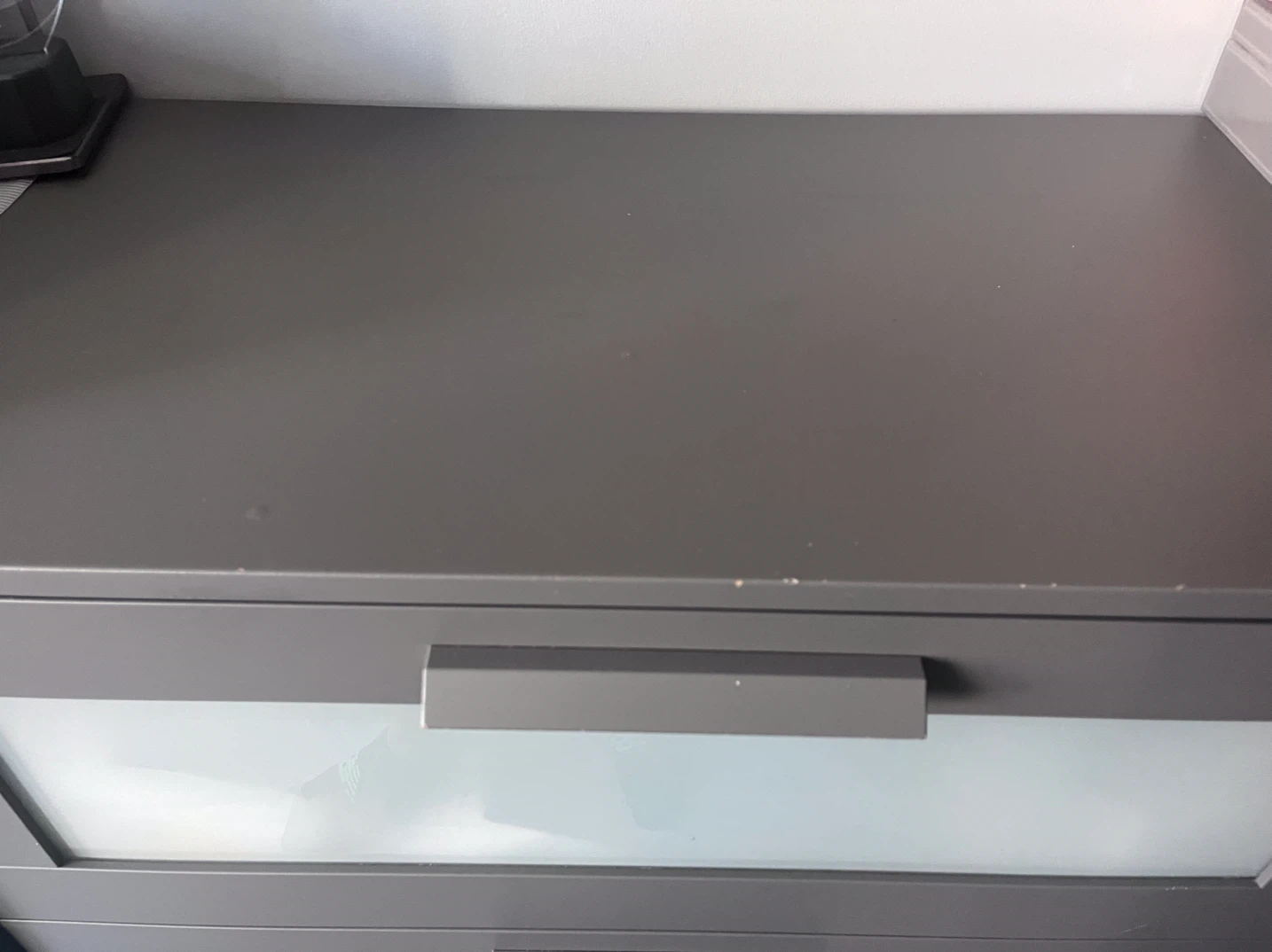 IKEA BRIMNES 3-Drawer Chest, Gray/Frosted Glass - photo 4