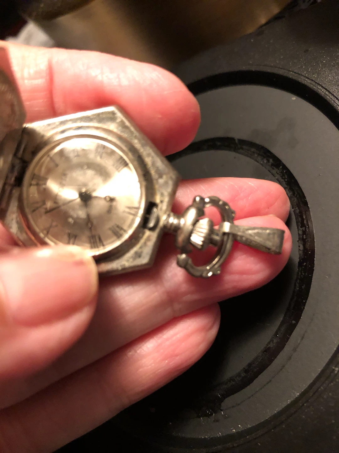 Vintage Hexagonal Pendant Pocket Watch - photo 2