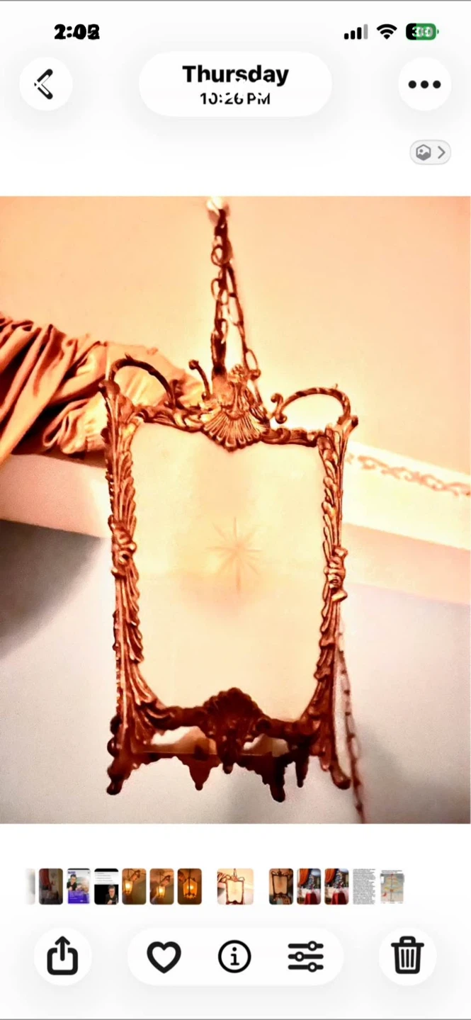 Antique hanging crown pendant lamp