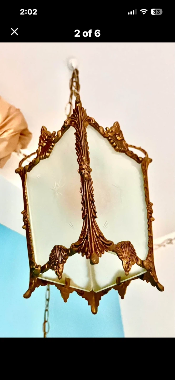 Antique hanging crown pendant lamp - photo 2