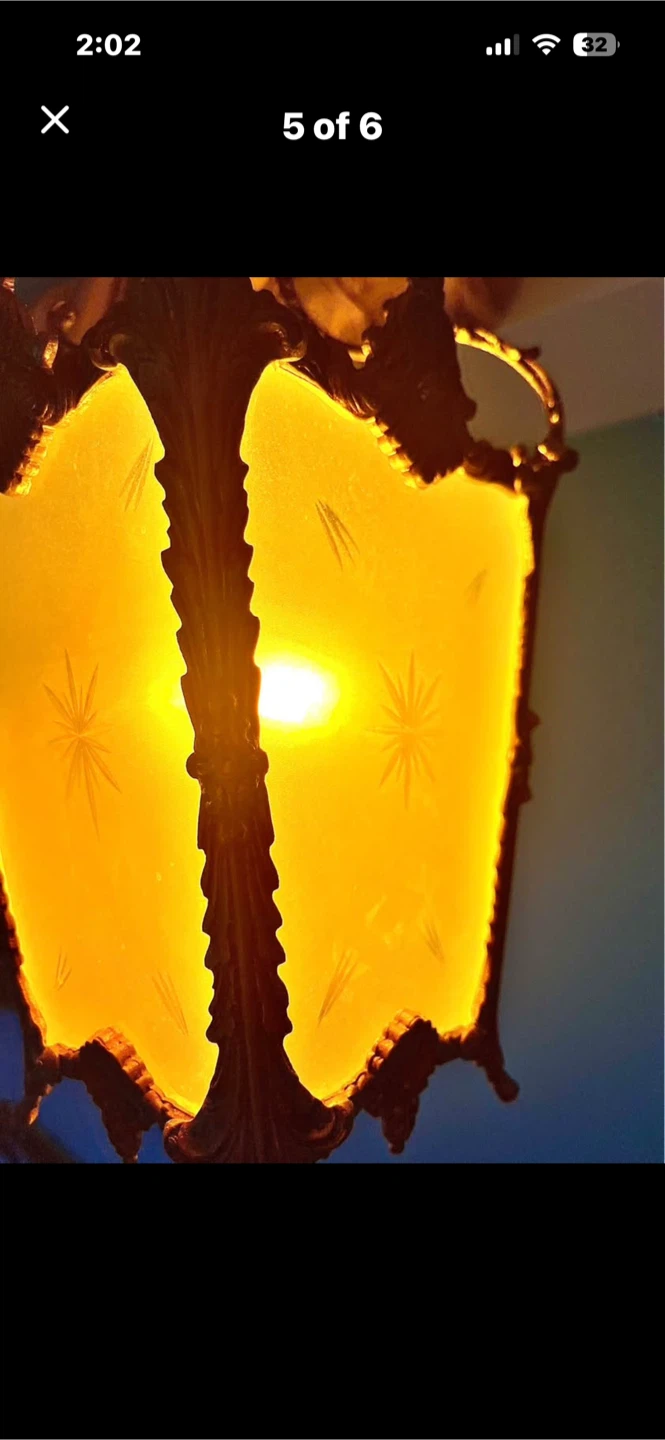 Antique hanging crown pendant lamp - photo 5