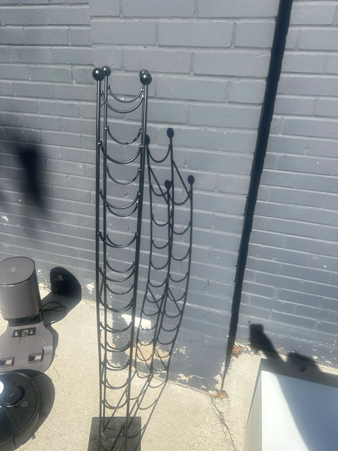 Black Metal Wine Rack