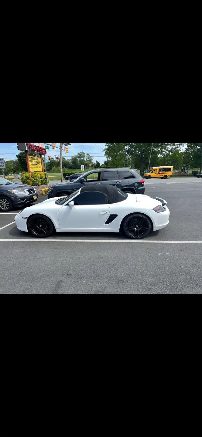 White Porsche Boxster Convertible