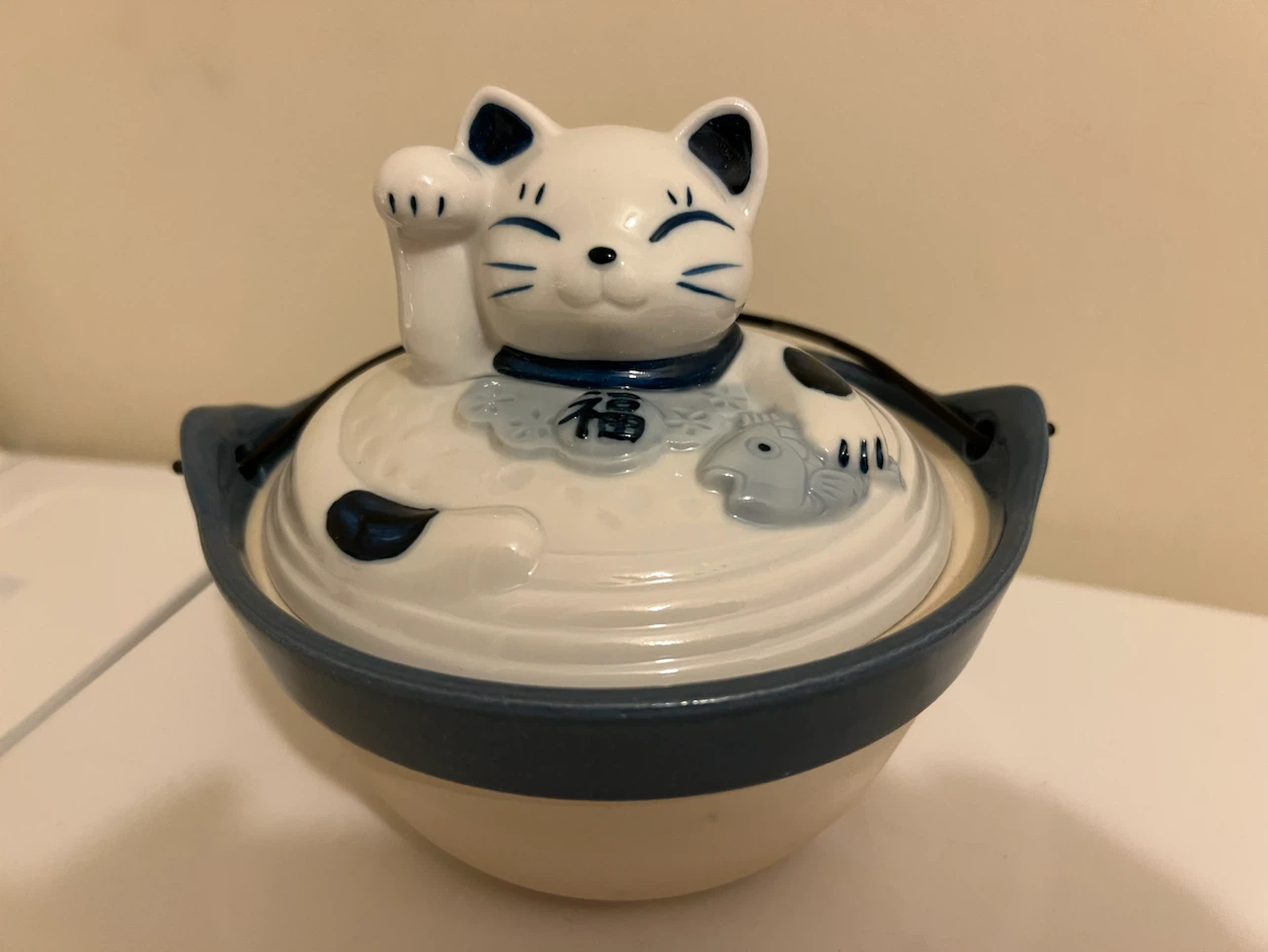 Lucky Cat Ceramic Clay Pot