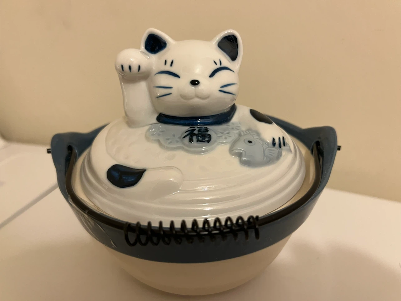 Lucky Cat Ceramic Clay Pot - photo 2