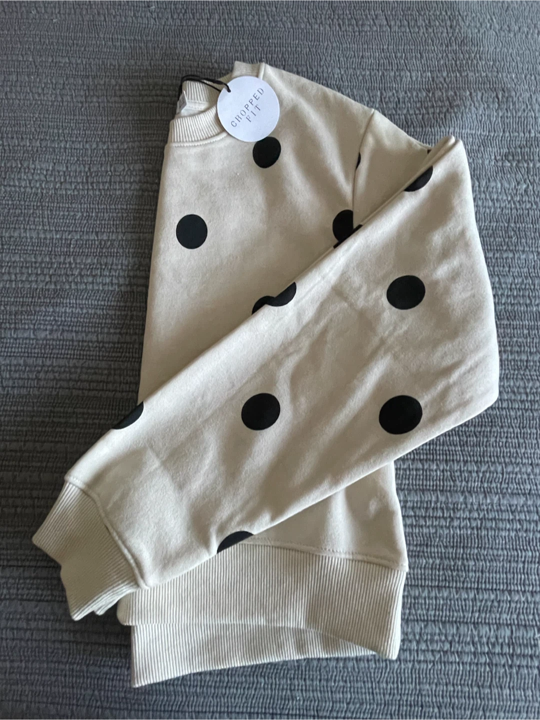 Stradivarius Polka Dot Cropped Sweatshirt - photo 2