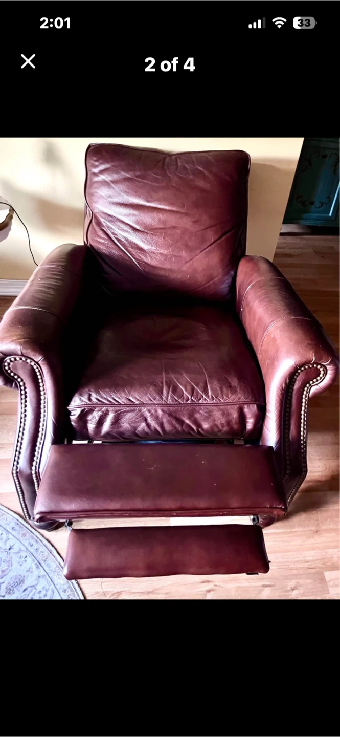 Faux Leather Recliner - photo 3