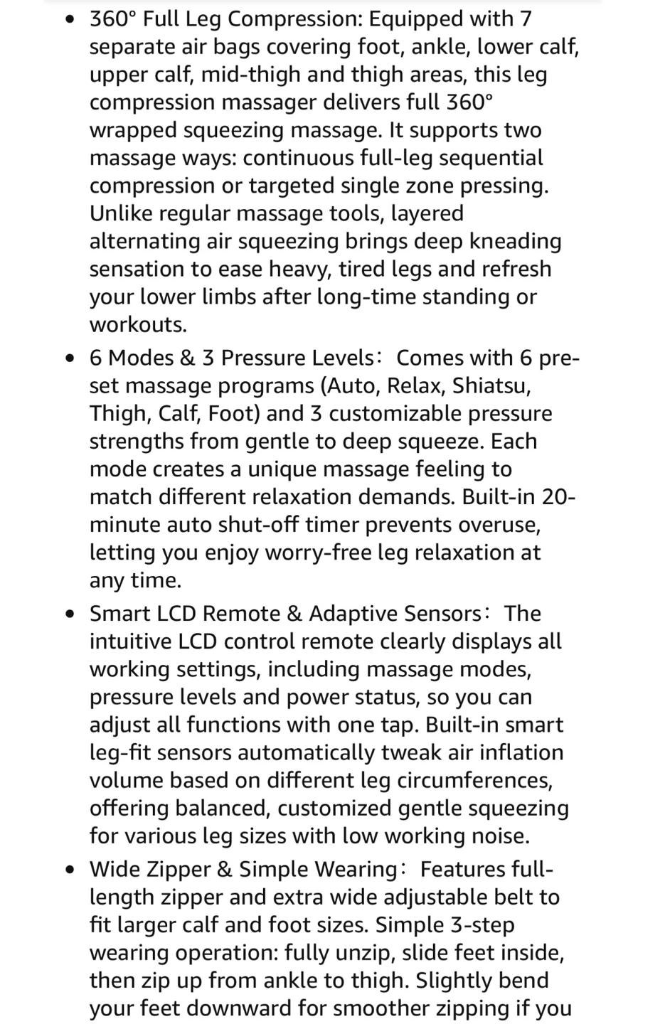 Air Compression Leg Massager - photo 5