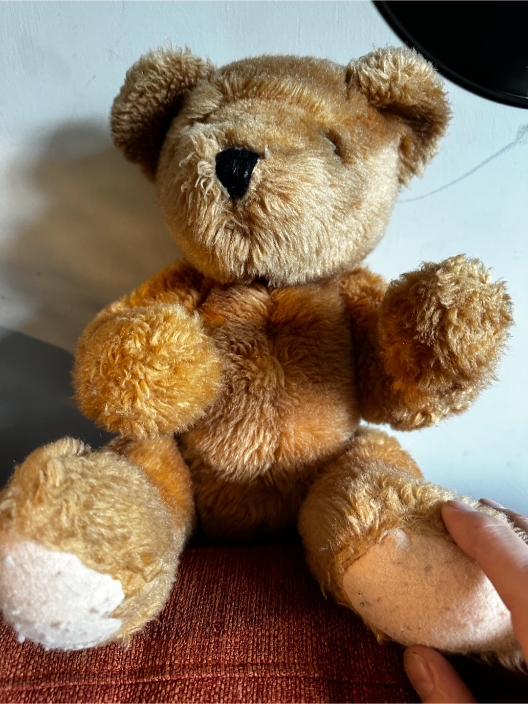 16.5” Vintage Mohair Teddy Bear Five Way Disk Jointed