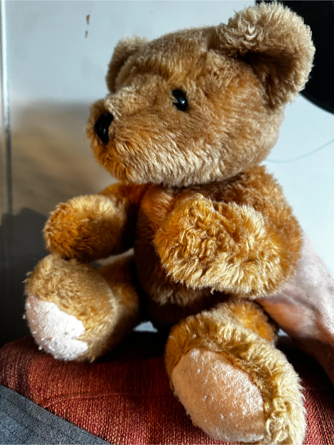 16.5” Vintage Mohair Teddy Bear Five Way Disk Jointed - photo 3