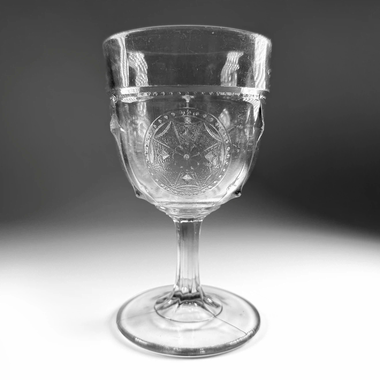 Antique 1893 EAPG Columbian Exposition Wine Goblet