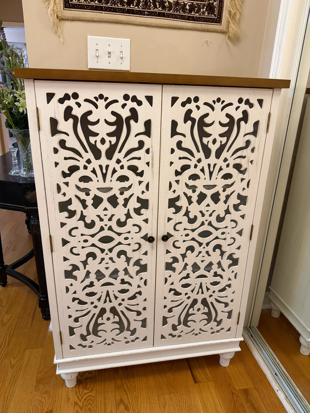 Accent Cabinet with Hollow-Carved Doors-Brand New - photo 2