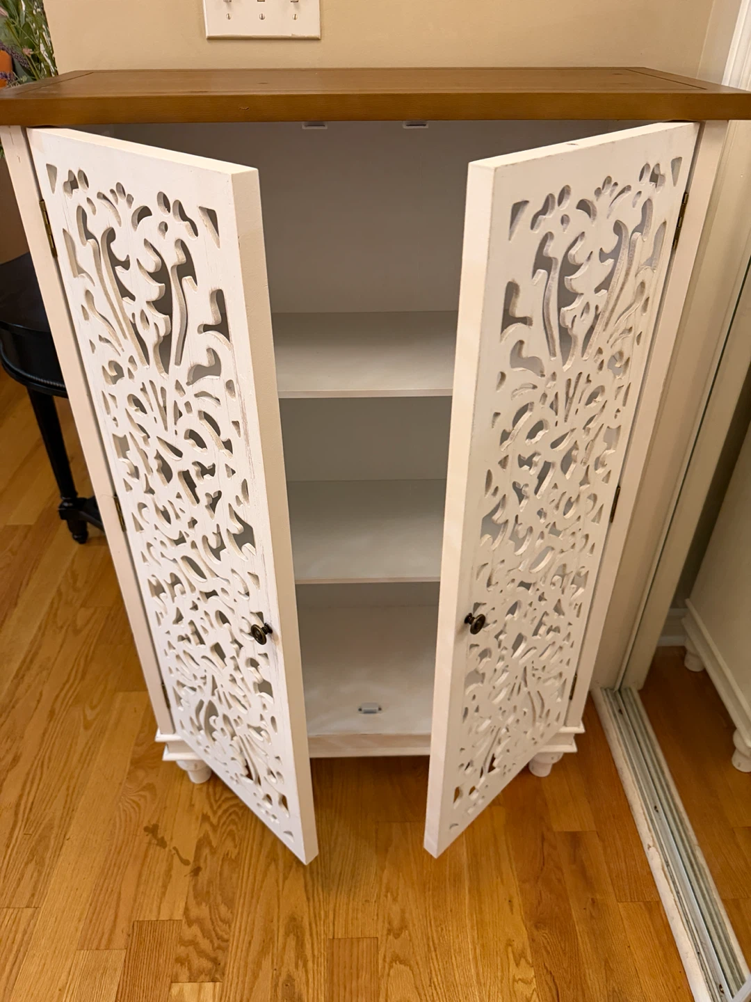 Accent Cabinet with Hollow-Carved Doors-Brand New - photo 3