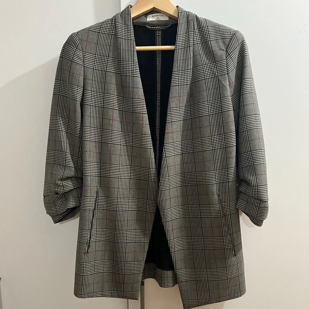 Aritzia Babaton Plaid Blazer
