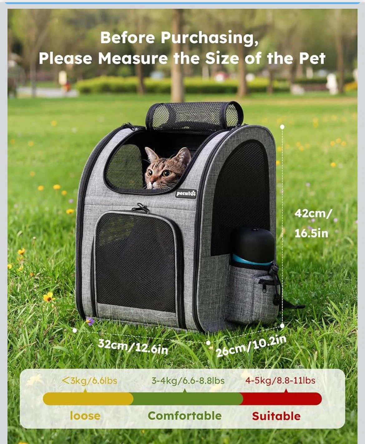 Pecute Pet Travel Backpack - photo 2