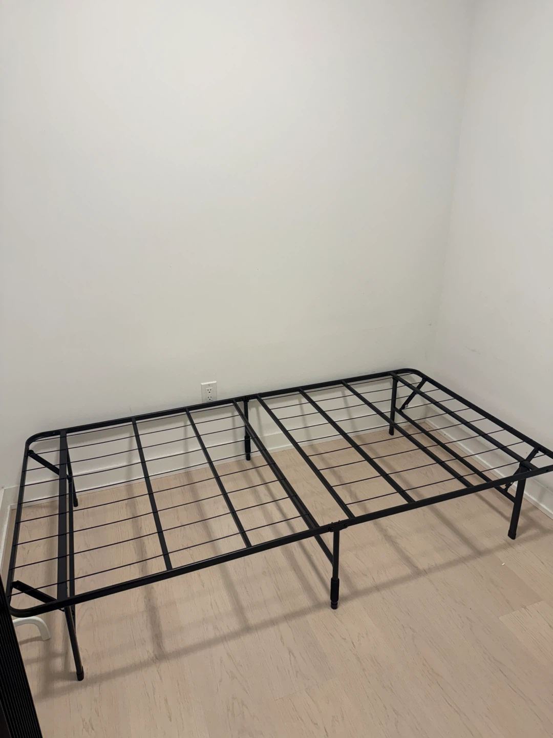 Twin, Collapsable Black Metal Bed Frame