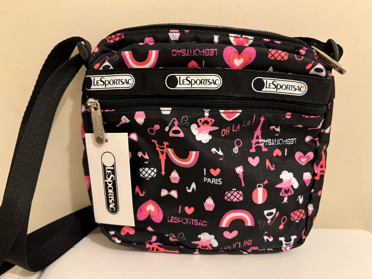 LeSportsac Crossbody Bag I Love Paris Print
