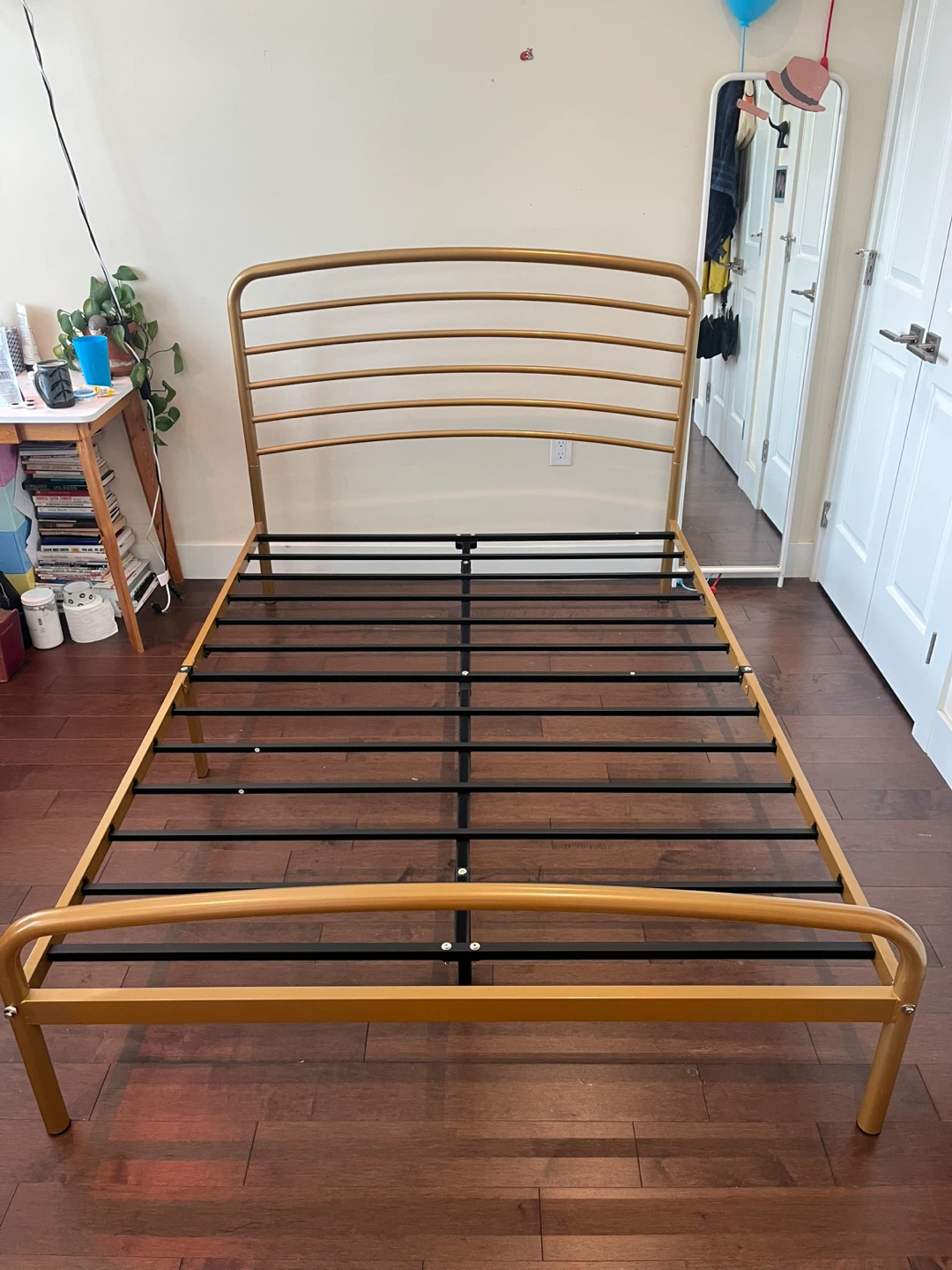 Gold Metal Double Size Bed Frame
