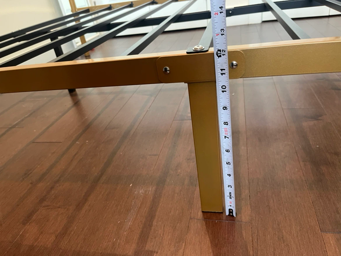 Gold Metal Double Size Bed Frame - photo 3