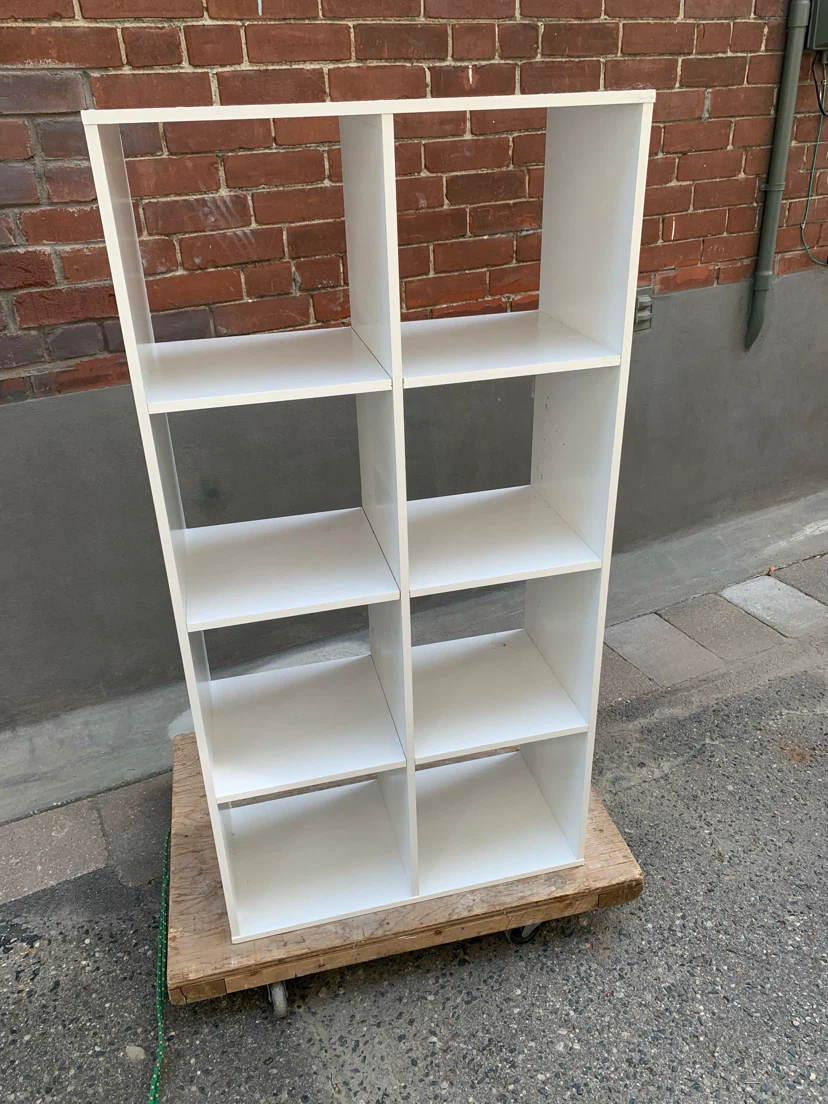 White 8-Cube Storage Shelf