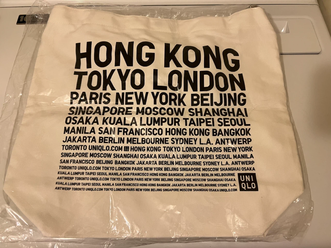 Uniqlo City Print Canvas Tote Bag - photo 2