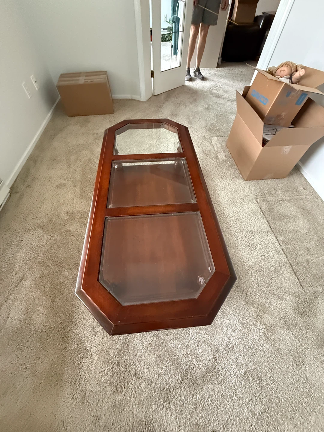 Wooden Coffee Table with Glass Inserts - photo 4