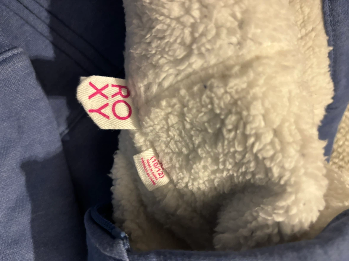NWOT kids Roxy Sherpa-Lined Zip-Up Hoodie L - photo 2