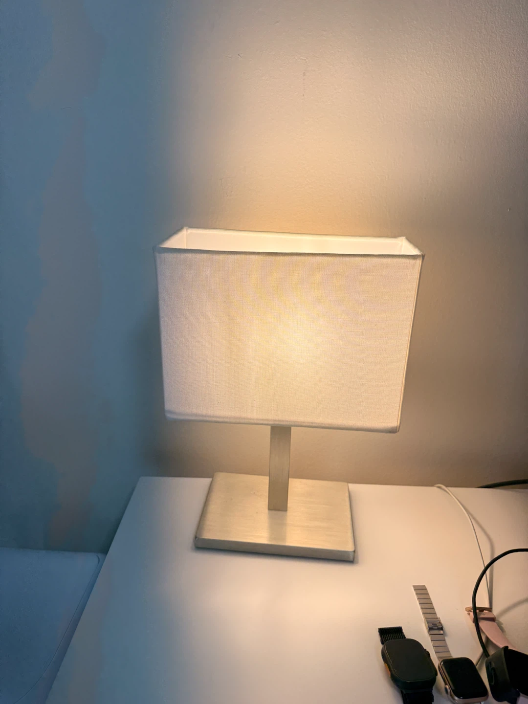 Modern Brushed Metal Table Lamp - photo 2