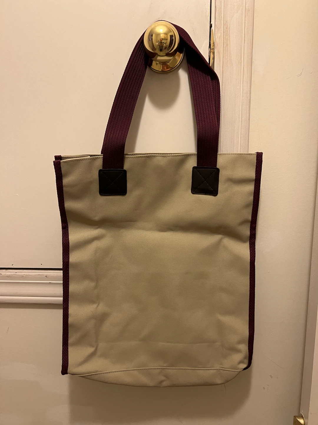 Fundamentals Beige and Burgundy Tote Bag - photo 2