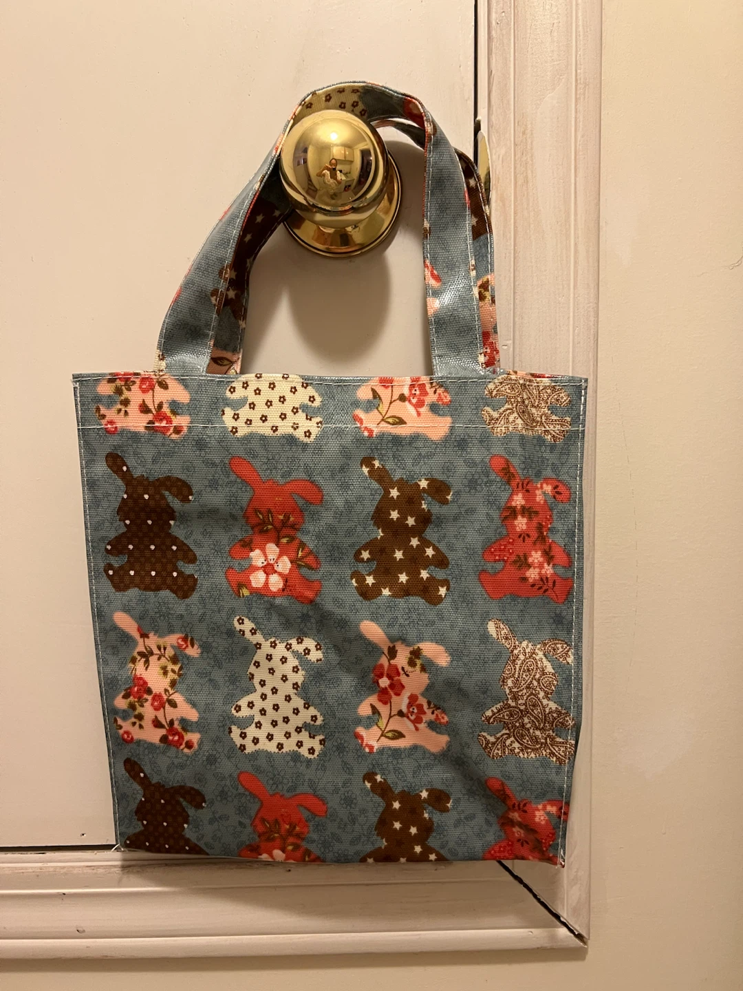 Small Bunny Print Fabric Tote Bag - photo 2