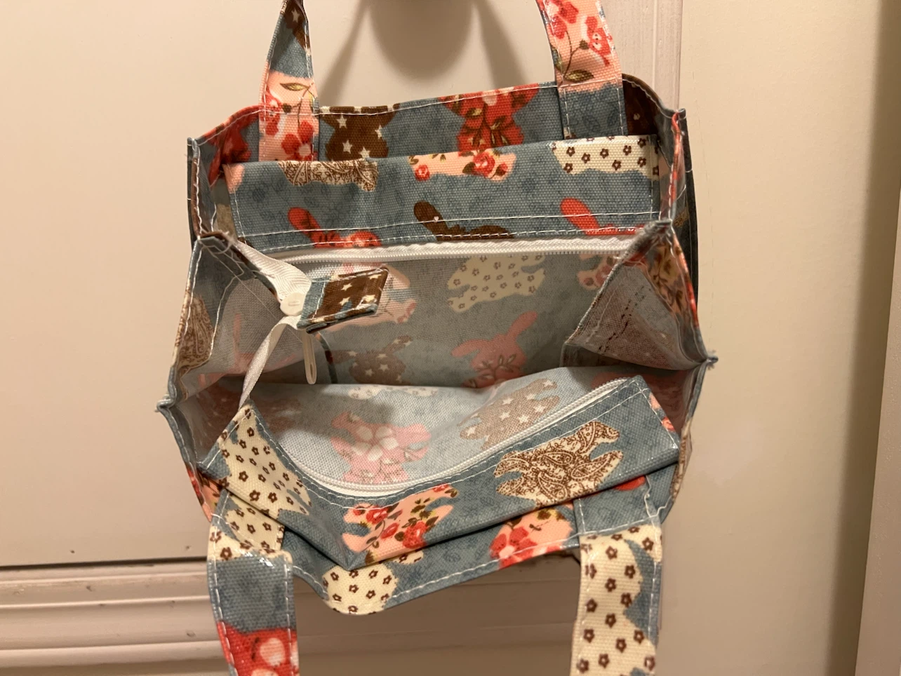 Small Bunny Print Fabric Tote Bag - photo 3